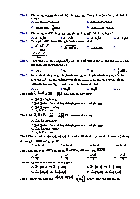 Đề kiểm tra 15 phút môn Đại số Lớp 10 (Có đáp án)